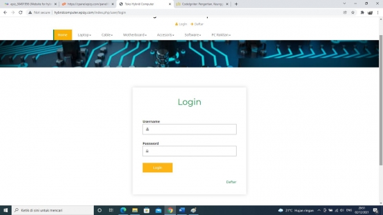 Tampilan Login