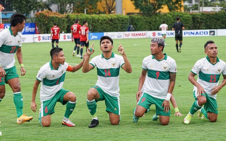 Image caption - Pemain Timnas Indonesia pada Piala AFF 2020 - bola.bisnis.com