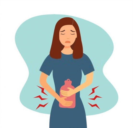 Ilustrasi nyeri haid | Sumber. Shutterstock/woman having period pain concept vector