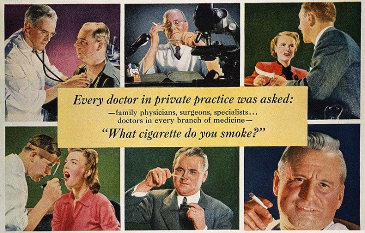 Iklan majalah AS dari sekitar tahun 1950. Kredit: Granger Historical Picture Archive/Alamy 