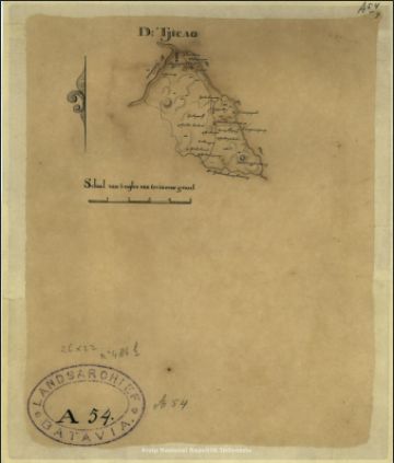 Peta Cikao 1809/1810, A 0054, Koleksi Frederik de Haan, Arsip Nasional Republik Indonesia