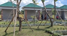 Sedang dibangun Pusat Terapi Kebugaran DWH Bilebante. (Foto:Facebook Desa Wisata Bilebante Lombok) 