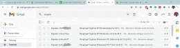 Tampilan email yang sudah terkirim di Gmail (dokumentasi pribadi).