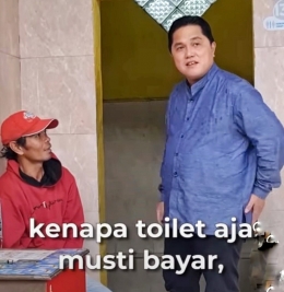 Erick Thohir di toilet SPBU |sumber:economy.okezone.com