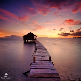 Sunset di Pulau Tiga Serang- Banten. Sumber: dokumentasi pribadi