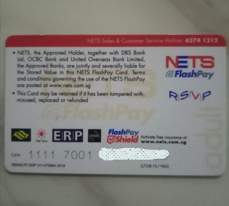 Kartu Nets Flashpay. Alat pembayaran transportasi umum (MRT/LRT/bus) | Sumber gambar : dokumen pribadi 