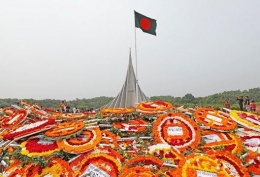 Patung Memori Pahlawan Nasional (National Martyrs Memorial) di Savar, Bangladesh. | Sumber: Dhaka Tribune