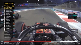 Verstappen menyampingi Hamilton menjelang restart (formula1.com)