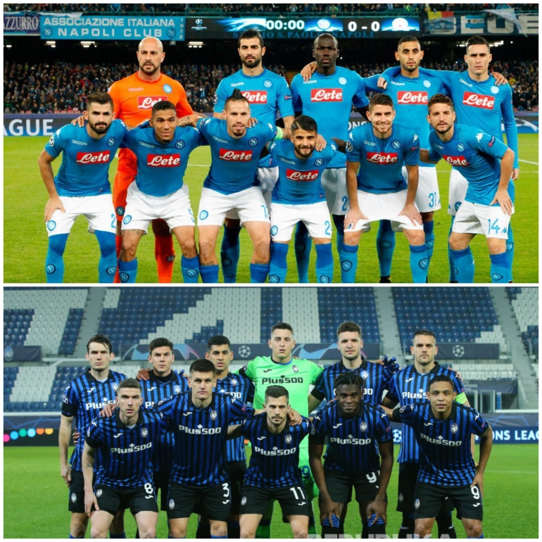 Dua klub yg siap salip AC Milan. Atas Napoli(bola.net) dan bawah Atalanta (republika.co.id)