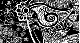 doodle, desain batik ekspresi spontan dengan drawing ped (Ign Joko Dwiatmoko)