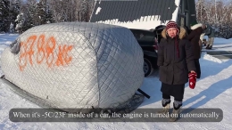 Garasi portabel, Yakutia (Youtube/Life in Yakutia).