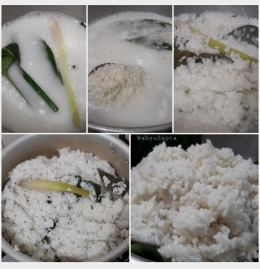 Cara membuat nasi uduk step by step. (Foto: Wahyu Sapta).