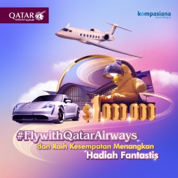 Hadiah Kompetisi Undian Qatar Airways | Sumber: Kompasiana & Qatar Airways