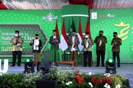 Presiden Jokowi membuka Muktamar NU ke-34 Lampung. (Foto: dok Gus Yaqut/Menag)