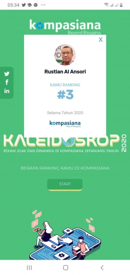 Screen shot Kompasiana 