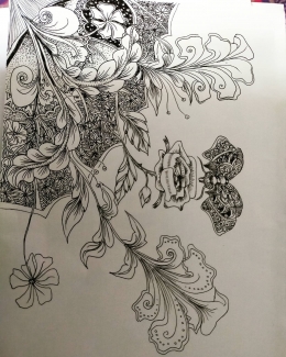 Ragam hias motif Flora(desain oleh Joko Dwiatmoko)