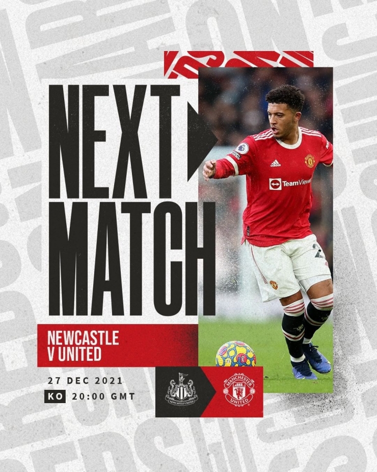 poster pertandingan MU vs Newcastle yang akan berlangsung tanggal 28 desember dini hari. sumber: instagram resmi manchester united