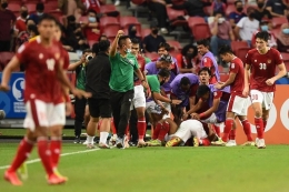Indonesia ke final setelah kalahkan Singapura yang menang di hati fans. Wasit AFF enaknya diapain? - Roslan Rahman/Kompas.com