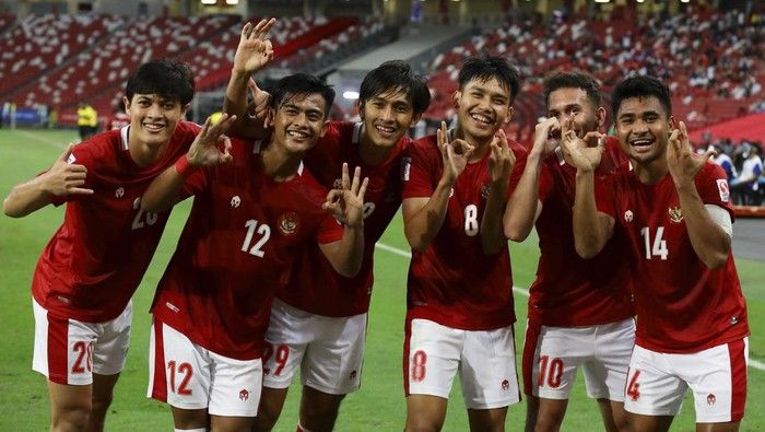 Timnas Indonesia berhasil lolos ke final Piala AFF 2020. (Foto: AP/Suhaimi Abdullah)