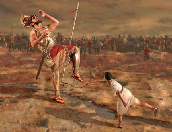 Ilustrasi David melawan Goliath. (Sumber: the resilient worker)