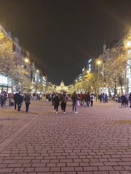 Suasana pusat kota Praha menjelang pergantian taun (Dokumentasi Pribadi)