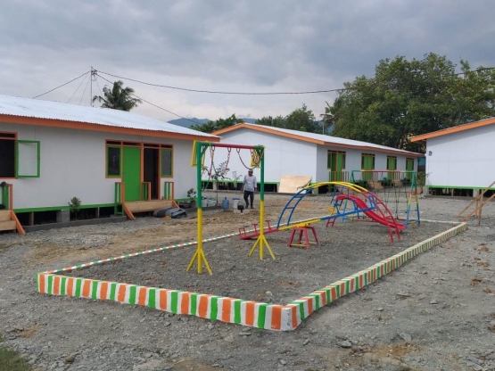 Pembangunan Hunian Nyaman Terpadu atau Integrated Community Shelter (ICS) ke-12 dari Aksi Cepat Tanggap di Palu (ACT News)