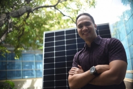 Ihsan Fadhlur Rahman, pengusaha muda yang mengambil peluang di bidang energi terbarukan. Dok: Utomo SolaRUV