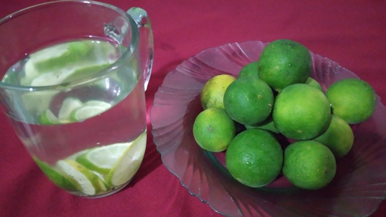 Infused water jeruk nipis (dokpri)