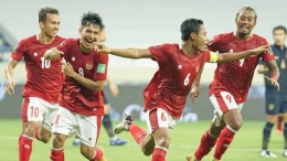 Aksi selebrasi pemain Timnas Indonesia (sumber: indosport.com)