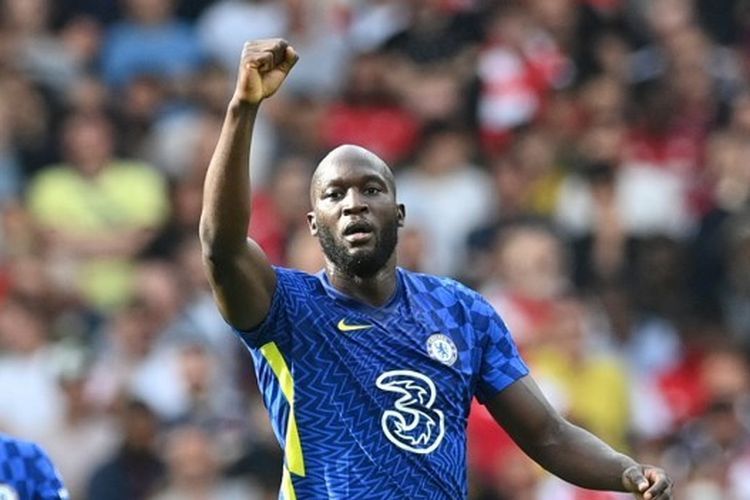 Romelu Lukaku, pemain Chelsea. Foto: Justin Tallis via Kompas.com