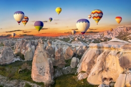 Wisata Balon Udara Di Cappadocia | Sumber Shutterstock via Travel Kompas