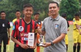 Dony Pamungkas pemain terbaik Liga Kompas Kacang Garuda U-14 2019 - KOMPAS/RONY ARIYANTO NUGROHO (RON)
