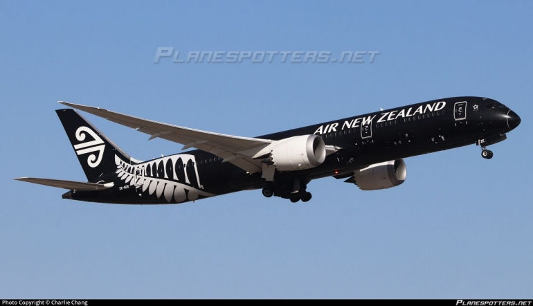 Maskapai Air New Zealand. Sumber: Charlie Chang / www.planespotters.net