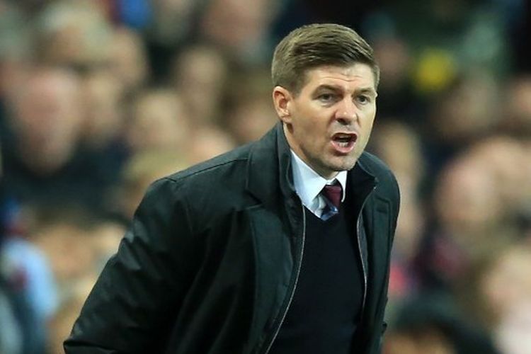 Steven Gerrard, pelatih Aston Villa. Foto: AFP/Lindsey Parnaby via Kompas.com