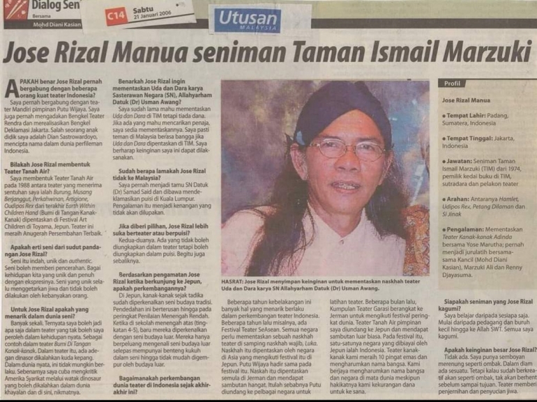 Jose Rizal Manua: Tak ada alasan bagi saya untuk meninggalkan TIM. Foto: Dok. Jose