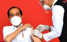 Presiden Jokowi Gratiskan Vaksin Booster.sumber:kompas.com