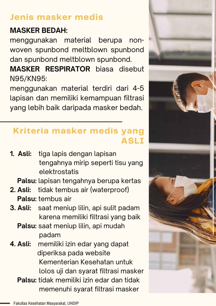 Poster edukasi Tips Cerdas dalam Memilih Masker yang Baik dan Sesuai Anjuran Kesehatan, halaman 2/Dokumentasi pribadi