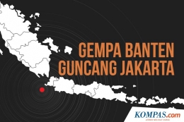 Ilustrasi Gempa Banten. Sumber : Kompas