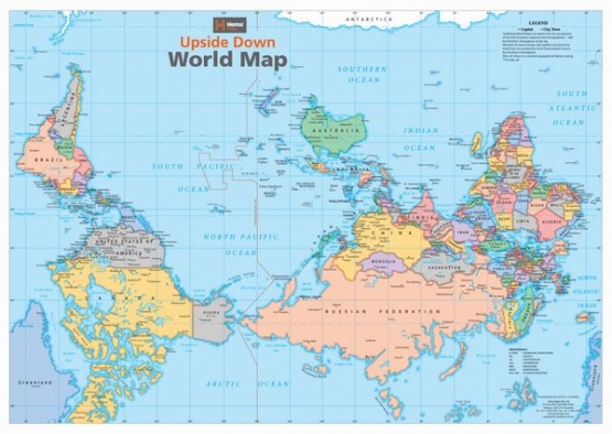 Peta Dunia versi Australia (mapworld.com.au)