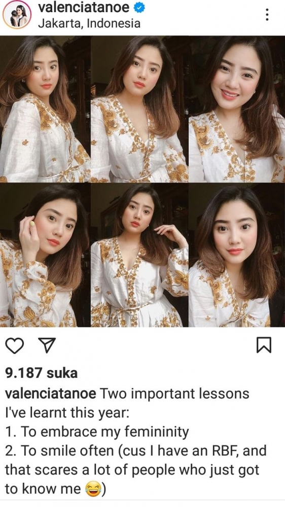 Tangkapan Layar Instagram Valencia Tanoesoedibjo