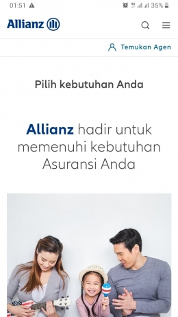 SC Website Allianz (Dok. Pribadi)