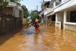 Sebanyak enam RW di Kelurahan Cawang, Kecamatan Kramatjati, Jakarta Timur, terendam banjir, Senin (8/11/2021) pagi (Dok. Kelurahan Cawang)