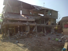 Bangunan di Gili setelah gempa (dokpri)