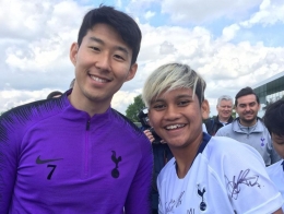 Son Heung-min bintang Tottenham Hotspur dan Carla Bio - Instagram@biopatti_