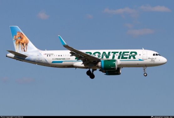 Frontier Airlines- Denver, AS. Sumber: Jon Marzo / www.planespotters.net