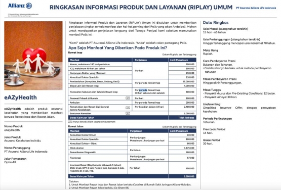 Memahami setiap klausal asuransi (sumber: web Allianz Indonesia)