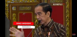 Presiden Jokowi saat menyampaikan 