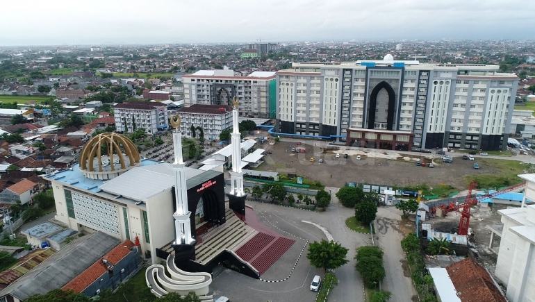 Lingkungan Kampus Utama Universitas Ahmad Dahlan (UAD) dari ketinggian (Foto: Istimewa)