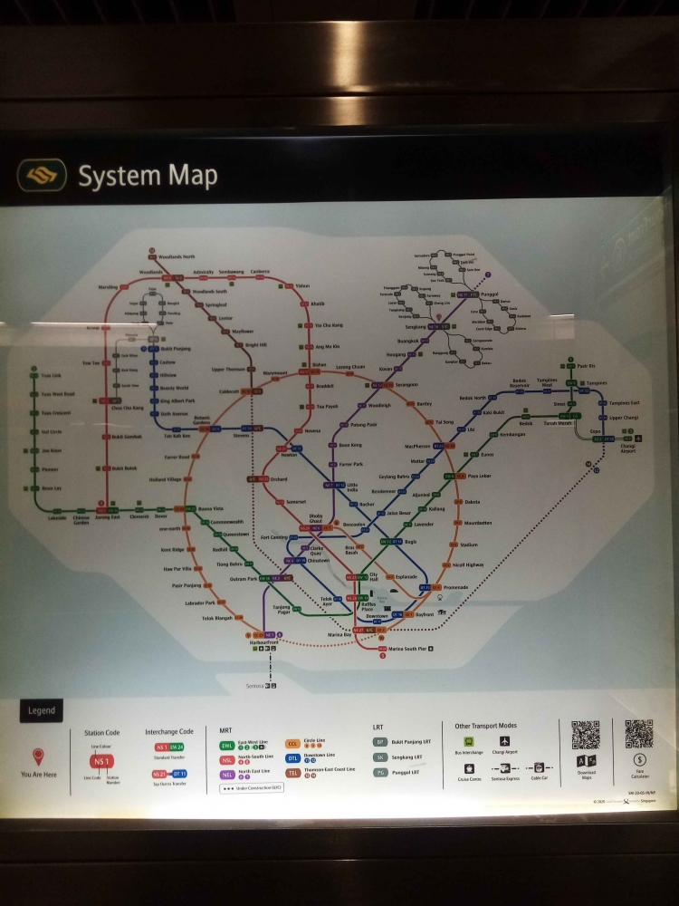 Map MRT Singapura (dokumen pribadi) 