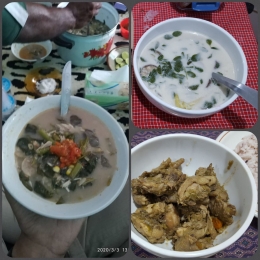 ki-ka : Kapurung, sayur kelor santan, ayam rica-rica (kehabisan kemangi), menu Sulawesi yang ngangeni (dok pribadi)